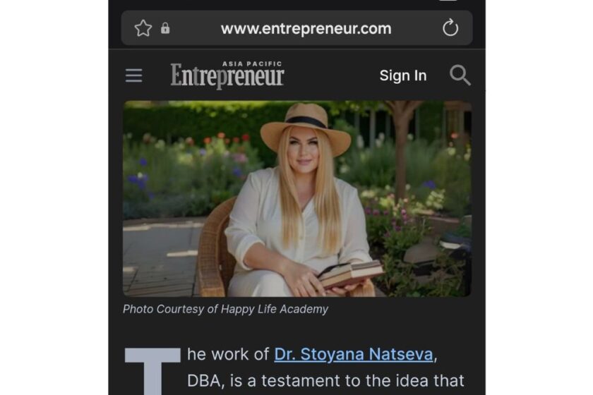 Публикация в Entrepreneur за литературното майсторство на д-р Стояна Нацева